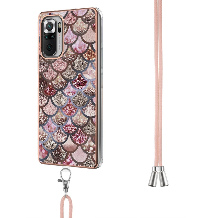 Electroplating Pattern IMD TPU Shockproof Case with Neck Lanyard, For Xiaomi Redmi Note 10 Pro / 10 Pro Max, For Xiaomi Poco X3 NFC