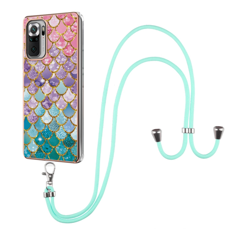 Electroplating Pattern IMD TPU Shockproof Case with Neck Lanyard, For Xiaomi Redmi Note 10 Pro / 10 Pro Max, For Xiaomi Poco X3 NFC