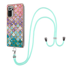 Load image into Gallery viewer, Electroplating Pattern IMD TPU Shockproof Case with Neck Lanyard, For Xiaomi Redmi Note 10 Pro / 10 Pro Max, For Xiaomi Poco X3 NFC
