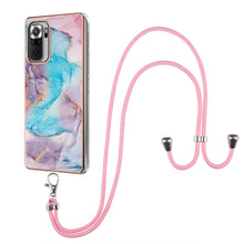 Load image into Gallery viewer, Electroplating Pattern IMD TPU Shockproof Case with Neck Lanyard, For Xiaomi Redmi Note 10 Pro / 10 Pro Max, For Xiaomi Poco X3 NFC