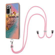 Load image into Gallery viewer, Electroplating Pattern IMD TPU Shockproof Case with Neck Lanyard, For Xiaomi Redmi Note 10 Pro / 10 Pro Max, For Xiaomi Poco X3 NFC