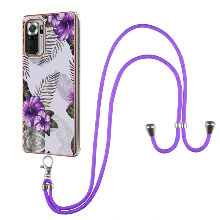 Electroplating Pattern IMD TPU Shockproof Case with Neck Lanyard, For Xiaomi Redmi Note 10 Pro / 10 Pro Max, For Xiaomi Poco X3 NFC