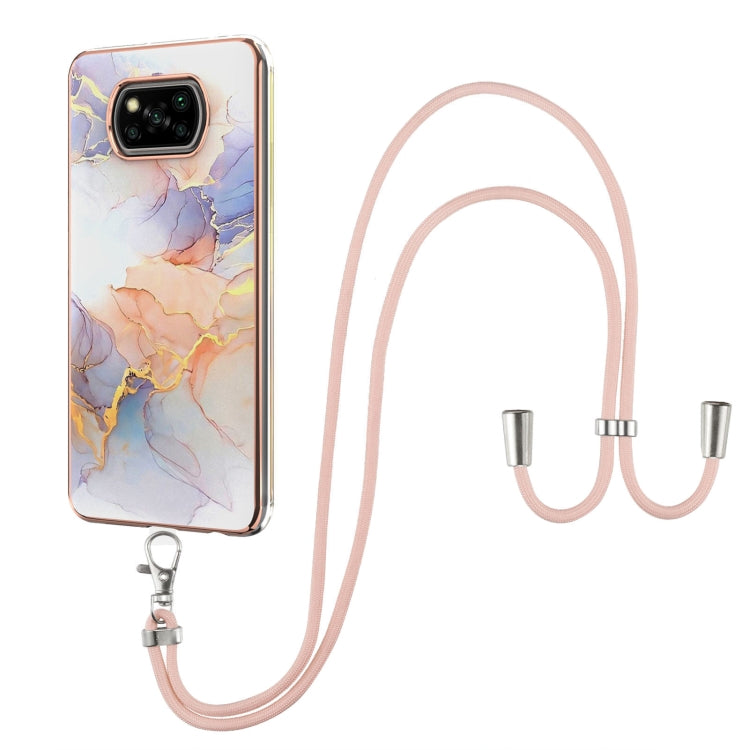 Electroplating Pattern IMD TPU Shockproof Case with Neck Lanyard, For Xiaomi Redmi Note 10 Pro / 10 Pro Max, For Xiaomi Poco X3 NFC