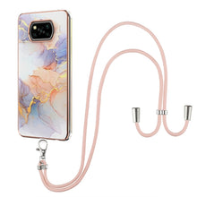 Load image into Gallery viewer, Electroplating Pattern IMD TPU Shockproof Case with Neck Lanyard, For Xiaomi Redmi Note 10 Pro / 10 Pro Max, For Xiaomi Poco X3 NFC