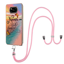 Load image into Gallery viewer, Electroplating Pattern IMD TPU Shockproof Case with Neck Lanyard, For Xiaomi Redmi Note 10 Pro / 10 Pro Max, For Xiaomi Poco X3 NFC