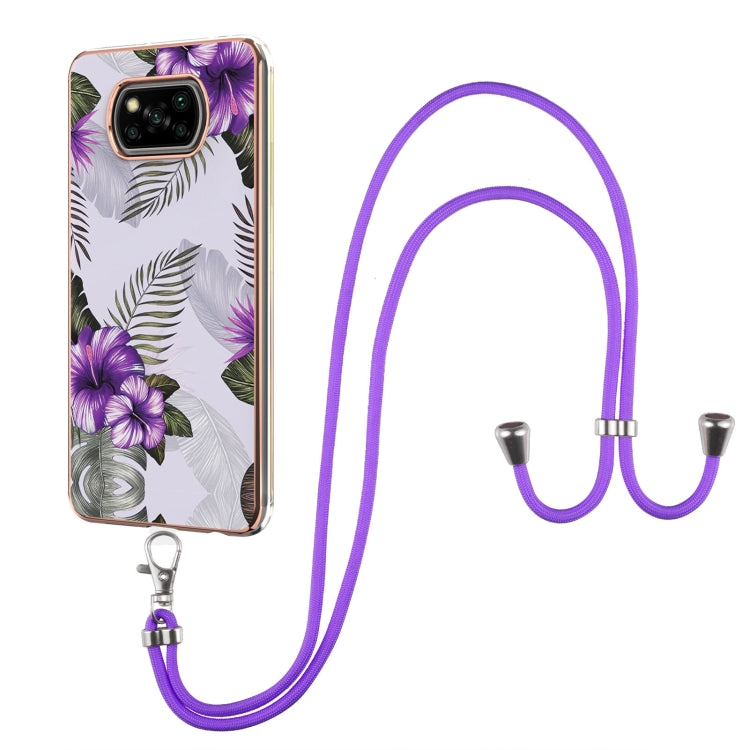 Electroplating Pattern IMD TPU Shockproof Case with Neck Lanyard, For Xiaomi Redmi Note 10 Pro / 10 Pro Max, For Xiaomi Poco X3 NFC