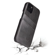 Load image into Gallery viewer, Fierre Shann Retro Oil Wax Texture PU Leather Case with Card Slots, For iPhone 13, For iPhone 13 Mini, For iPhone 13 Pro, For iPhone 13 Pro Max