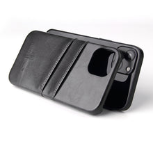 Load image into Gallery viewer, Fierre Shann Retro Oil Wax Texture PU Leather Case with Card Slots, For iPhone 13, For iPhone 13 Mini, For iPhone 13 Pro, For iPhone 13 Pro Max