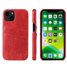 Load image into Gallery viewer, Fierre Shann Retro Oil Wax Texture PU Leather Case with Card Slots, For iPhone 13, For iPhone 13 Mini, For iPhone 13 Pro, For iPhone 13 Pro Max