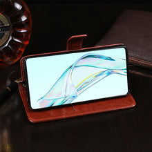 Load image into Gallery viewer, idewei Crazy Horse Texture Horizontal Flip Leather Case with Holder &amp; Card Slots &amp; Wallet, For ZTE Axon 30 5G