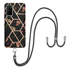 Load image into Gallery viewer, Electroplating Splicing Marble Flower Pattern TPU Shockproof Case with Lanyard, For Xiaomi Mi 11i / Poco F3, For Xiaomi Poco M3 / Redmi Note 9 4G, For Xiaomi Redmi 9A, For Xiaomi Mi 10 Lite 5G, For Xiaomi Mi 10T Lite 5G, For Xiaomi Mi 10T 5G / 10T Pro ...