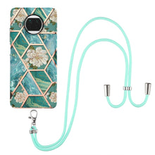 Load image into Gallery viewer, Electroplating Splicing Marble Flower Pattern TPU Shockproof Case with Lanyard, For Xiaomi Mi 11i / Poco F3, For Xiaomi Poco M3 / Redmi Note 9 4G, For Xiaomi Redmi 9A, For Xiaomi Mi 10 Lite 5G, For Xiaomi Mi 10T Lite 5G, For Xiaomi Mi 10T 5G / 10T Pro ...