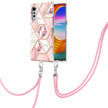Load image into Gallery viewer, Electroplating Splicing Marble Flower Pattern TPU Shockproof Case with Lanyard, For LG Velvet 4G / Velvet 5G / G9, For Motorola Moto G Play 2021, For Motorola Moto G Power 2021, For Motorola Moto G Stylus 2021