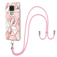 Load image into Gallery viewer, Electroplating Splicing Marble Flower Pattern TPU Shockproof Case with Lanyard, For LG Velvet 4G / Velvet 5G / G9, For Motorola Moto G Play 2021, For Motorola Moto G Power 2021, For Motorola Moto G Stylus 2021
