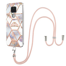 Load image into Gallery viewer, Electroplating Splicing Marble Flower Pattern TPU Shockproof Case with Lanyard, For LG Velvet 4G / Velvet 5G / G9, For Motorola Moto G Play 2021, For Motorola Moto G Power 2021, For Motorola Moto G Stylus 2021
