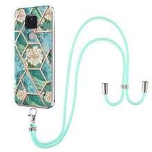 Load image into Gallery viewer, Electroplating Splicing Marble Flower Pattern TPU Shockproof Case with Lanyard, For LG Velvet 4G / Velvet 5G / G9, For Motorola Moto G Play 2021, For Motorola Moto G Power 2021, For Motorola Moto G Stylus 2021