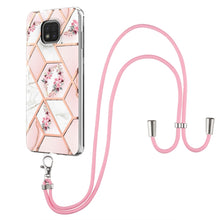 Load image into Gallery viewer, Electroplating Splicing Marble Flower Pattern TPU Shockproof Case with Lanyard, For LG Velvet 4G / Velvet 5G / G9, For Motorola Moto G Play 2021, For Motorola Moto G Power 2021, For Motorola Moto G Stylus 2021