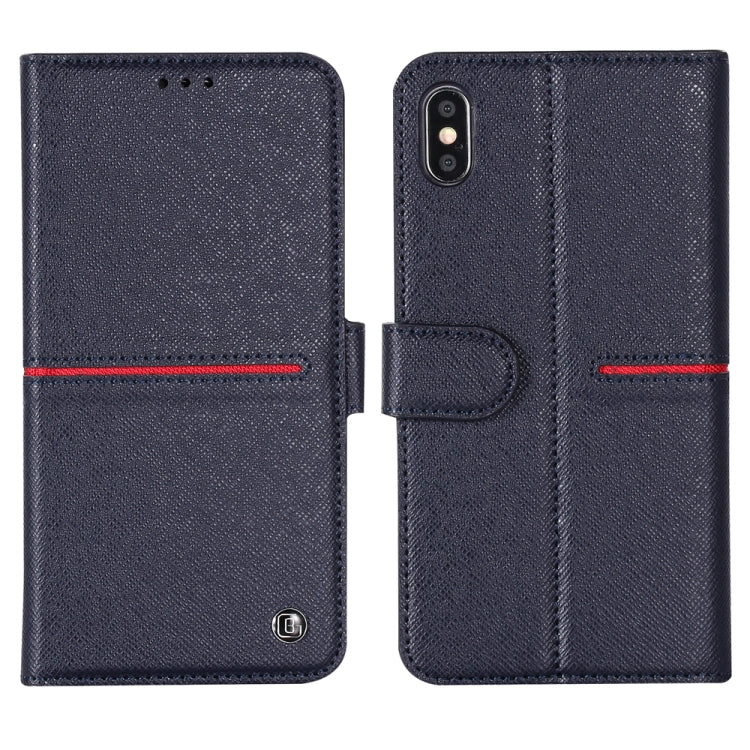 GEBEI Top-grain Leather Horizontal Flip Protective Case with Holder & Card Slots & Wallet & Photo Frame