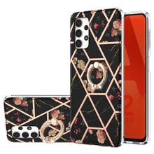 Load image into Gallery viewer, Electroplating Splicing Marble Flower Pattern TPU Shockproof Case with Rhinestone Ring Holder, For Samsung Galaxy S21  5G, For Samsung Galaxy S21+  5G, For Samsung Galaxy S21 Ultra 5G, For Samsung Galaxy S21 FE, For Samsung Galaxy S20                  ...