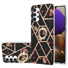 Load image into Gallery viewer, Electroplating Splicing Marble Flower Pattern TPU Shockproof Case with Rhinestone Ring Holder, For Samsung Galaxy S21  5G, For Samsung Galaxy S21+  5G, For Samsung Galaxy S21 Ultra 5G, For Samsung Galaxy S21 FE, For Samsung Galaxy S20                  ...