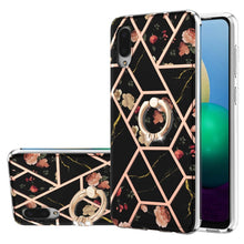 Load image into Gallery viewer, Electroplating Splicing Marble Flower Pattern TPU Shockproof Case with Rhinestone Ring Holder, For Samsung Galaxy S21  5G, For Samsung Galaxy S21+  5G, For Samsung Galaxy S21 Ultra 5G, For Samsung Galaxy S21 FE, For Samsung Galaxy S20                  ...