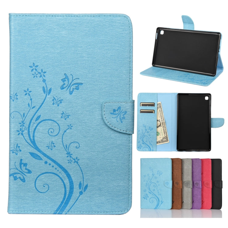Butterfly Flower Embossing Pattern Horizontal Flip Leather Case with Holder & Card Slots & Wallet, For Samsung Galaxy Tab A7 Lite / T220, For Samsung Galaxy Tab S6 Lite / P610