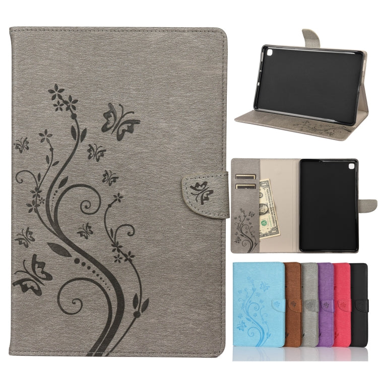 Butterfly Flower Embossing Pattern Horizontal Flip Leather Case with Holder & Card Slots & Wallet, For Samsung Galaxy Tab A7 Lite / T220, For Samsung Galaxy Tab S6 Lite / P610