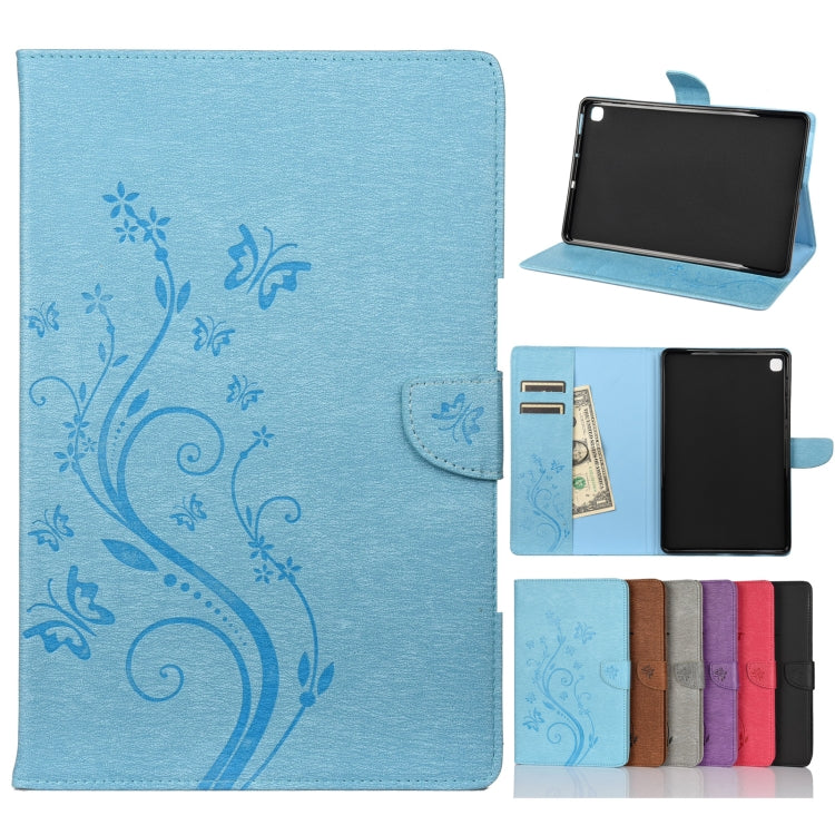Butterfly Flower Embossing Pattern Horizontal Flip Leather Case with Holder & Card Slots & Wallet, For Samsung Galaxy Tab A7 Lite / T220, For Samsung Galaxy Tab S6 Lite / P610