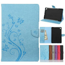 Load image into Gallery viewer, Butterfly Flower Embossing Pattern Horizontal Flip Leather Case with Holder &amp; Card Slots &amp; Wallet, For Samsung Galaxy Tab A7 Lite / T220, For Samsung Galaxy Tab S6 Lite / P610