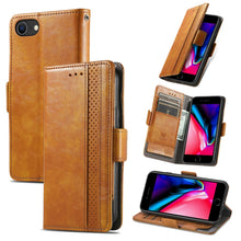 Load image into Gallery viewer, CaseNeo Business Splicing Dual Magnetic Buckle Horizontal Flip PU Leather Case with Holder &amp; Card Slots &amp; Wallet, For iPhone 6, For iPhone 7 / 8 / SE(2020), For iPhone 13, For iPhone 13 Pro Max