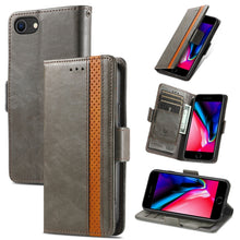 Load image into Gallery viewer, CaseNeo Business Splicing Dual Magnetic Buckle Horizontal Flip PU Leather Case with Holder &amp; Card Slots &amp; Wallet, For iPhone 6, For iPhone 7 / 8 / SE(2020), For iPhone 13, For iPhone 13 Pro Max