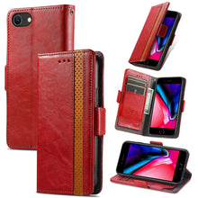 Load image into Gallery viewer, CaseNeo Business Splicing Dual Magnetic Buckle Horizontal Flip PU Leather Case with Holder &amp; Card Slots &amp; Wallet, For iPhone 6, For iPhone 7 / 8 / SE(2020), For iPhone 13, For iPhone 13 Pro Max