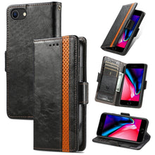 Load image into Gallery viewer, CaseNeo Business Splicing Dual Magnetic Buckle Horizontal Flip PU Leather Case with Holder &amp; Card Slots &amp; Wallet, For iPhone 6, For iPhone 7 / 8 / SE(2020), For iPhone 13, For iPhone 13 Pro Max