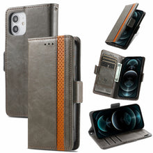 Load image into Gallery viewer, CaseNeo Business Splicing Dual Magnetic Buckle Horizontal Flip PU Leather Case with Holder &amp; Card Slots &amp; Wallet, For iPhone 6, For iPhone 7 / 8 / SE(2020), For iPhone 13, For iPhone 13 Pro Max