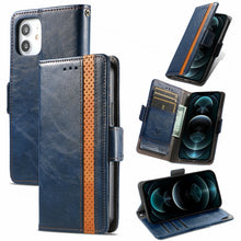 Load image into Gallery viewer, CaseNeo Business Splicing Dual Magnetic Buckle Horizontal Flip PU Leather Case with Holder &amp; Card Slots &amp; Wallet, For iPhone 6, For iPhone 7 / 8 / SE(2020), For iPhone 13, For iPhone 13 Pro Max