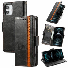 Load image into Gallery viewer, CaseNeo Business Splicing Dual Magnetic Buckle Horizontal Flip PU Leather Case with Holder &amp; Card Slots &amp; Wallet, For iPhone 6, For iPhone 7 / 8 / SE(2020), For iPhone 13, For iPhone 13 Pro Max