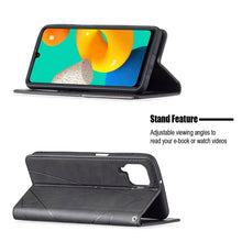 Load image into Gallery viewer, Rhombus Texture Horizontal Flip Magnetic Leather Case with Holder &amp; Card Slots, For Samsung Galaxy M32