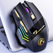 Load image into Gallery viewer, iMICE GW-X7 7-button Silent Rechargeable Wireless Gaming Mouse with Colorful RGB Lights, GW-X7 2.4G