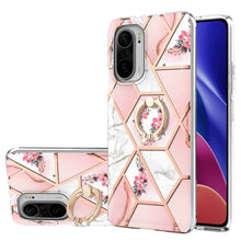 Load image into Gallery viewer, Electroplating Splicing Marble Flower Pattern TPU Shockproof Case with Rhinestone Ring Holder, For Xiaomi Mi 11i, For Xiaomi Poco M3, For Xiaomi Redmi 9A, For Xiaomi Mi 10 Lite, For Xiaomi Mi 10T Lite, For Xiaomi Mi 10T / Mi 10T Pro                    ...
