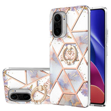 Load image into Gallery viewer, Electroplating Splicing Marble Flower Pattern TPU Shockproof Case with Rhinestone Ring Holder, For Xiaomi Mi 11i, For Xiaomi Poco M3, For Xiaomi Redmi 9A, For Xiaomi Mi 10 Lite, For Xiaomi Mi 10T Lite, For Xiaomi Mi 10T / Mi 10T Pro                    ...