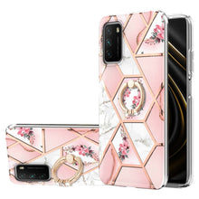 Load image into Gallery viewer, Electroplating Splicing Marble Flower Pattern TPU Shockproof Case with Rhinestone Ring Holder, For Xiaomi Mi 11i, For Xiaomi Poco M3, For Xiaomi Redmi 9A, For Xiaomi Mi 10 Lite, For Xiaomi Mi 10T Lite, For Xiaomi Mi 10T / Mi 10T Pro                    ...