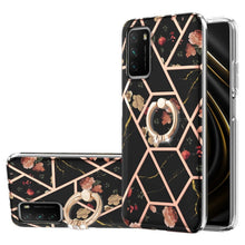 Load image into Gallery viewer, Electroplating Splicing Marble Flower Pattern TPU Shockproof Case with Rhinestone Ring Holder, For Xiaomi Mi 11i, For Xiaomi Poco M3, For Xiaomi Redmi 9A, For Xiaomi Mi 10 Lite, For Xiaomi Mi 10T Lite, For Xiaomi Mi 10T / Mi 10T Pro                    ...