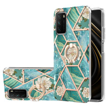 Load image into Gallery viewer, Electroplating Splicing Marble Flower Pattern TPU Shockproof Case with Rhinestone Ring Holder, For Xiaomi Mi 11i, For Xiaomi Poco M3, For Xiaomi Redmi 9A, For Xiaomi Mi 10 Lite, For Xiaomi Mi 10T Lite, For Xiaomi Mi 10T / Mi 10T Pro                    ...