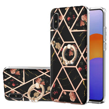 Load image into Gallery viewer, Electroplating Splicing Marble Flower Pattern TPU Shockproof Case with Rhinestone Ring Holder, For Xiaomi Mi 11i, For Xiaomi Poco M3, For Xiaomi Redmi 9A, For Xiaomi Mi 10 Lite, For Xiaomi Mi 10T Lite, For Xiaomi Mi 10T / Mi 10T Pro                    ...