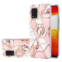 Load image into Gallery viewer, Electroplating Splicing Marble Flower Pattern TPU Shockproof Case with Rhinestone Ring Holder, For Xiaomi Mi 11i, For Xiaomi Poco M3, For Xiaomi Redmi 9A, For Xiaomi Mi 10 Lite, For Xiaomi Mi 10T Lite, For Xiaomi Mi 10T / Mi 10T Pro                    ...