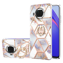 Load image into Gallery viewer, Electroplating Splicing Marble Flower Pattern TPU Shockproof Case with Rhinestone Ring Holder, For Xiaomi Mi 11i, For Xiaomi Poco M3, For Xiaomi Redmi 9A, For Xiaomi Mi 10 Lite, For Xiaomi Mi 10T Lite, For Xiaomi Mi 10T / Mi 10T Pro                    ...