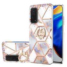 Load image into Gallery viewer, Electroplating Splicing Marble Flower Pattern TPU Shockproof Case with Rhinestone Ring Holder, For Xiaomi Mi 11i, For Xiaomi Poco M3, For Xiaomi Redmi 9A, For Xiaomi Mi 10 Lite, For Xiaomi Mi 10T Lite, For Xiaomi Mi 10T / Mi 10T Pro                    ...