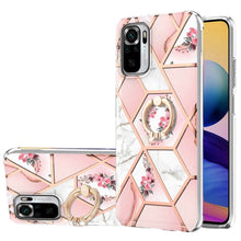 Load image into Gallery viewer, Electroplating Splicing Marble Flower Pattern TPU Shockproof Case with Rhinestone Ring Holder, For Xiaomi Mi 11i, For Xiaomi Poco M3, For Xiaomi Redmi 9A, For Xiaomi Mi 10 Lite, For Xiaomi Mi 10T Lite, For Xiaomi Mi 10T / Mi 10T Pro                    ...