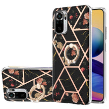 Load image into Gallery viewer, Electroplating Splicing Marble Flower Pattern TPU Shockproof Case with Rhinestone Ring Holder, For Xiaomi Mi 11i, For Xiaomi Poco M3, For Xiaomi Redmi 9A, For Xiaomi Mi 10 Lite, For Xiaomi Mi 10T Lite, For Xiaomi Mi 10T / Mi 10T Pro                    ...