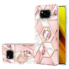 Load image into Gallery viewer, Electroplating Splicing Marble Flower Pattern TPU Shockproof Case with Rhinestone Ring Holder, For Xiaomi Mi 11i, For Xiaomi Poco M3, For Xiaomi Redmi 9A, For Xiaomi Mi 10 Lite, For Xiaomi Mi 10T Lite, For Xiaomi Mi 10T / Mi 10T Pro                    ...